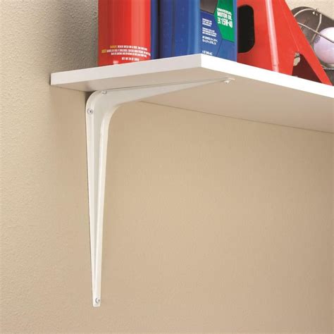 20 metal brackets for shelves white|12 inch white shelf brackets.